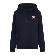 Monogram Hoodie Sweatshirt Tommy Hilfiger , Blue , Dames