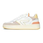 Retro Stijl Witte Sneakers HUB , White , Dames