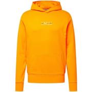 Biologische Katoenen Hoodie met Voorlogo Tommy Hilfiger , Orange , Her...