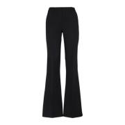 Wijde broek met plooien Balmain , Black , Dames