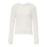 Cashmere Gebreide Trui Offwhite Lisa Yang , White , Dames