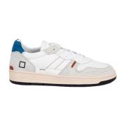 Witte en Blauwe Court 2.0 Sneakers D.a.t.e. , Multicolor , Heren