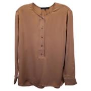 Pre-owned Silk tops Gucci Vintage , Beige , Dames