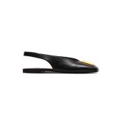 Platte Eden slingbacks in lamsleer Balmain , Black , Dames