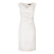 Elegante Satijnen Jurk met Plooien vera mont , White , Dames