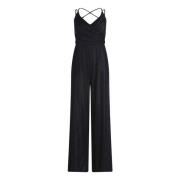 Jumpsuit met V-hals vera mont , Black , Dames