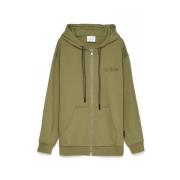 Heren Zip-Up Hoodie met Borstprint Gaëlle Paris , Green , Heren