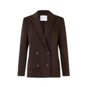 Dubbelrijige Blazer Samsøe Samsøe , Brown , Dames