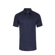 Blauwe Kent Half Shirt Desoto , Blue , Heren