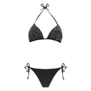 Zwarte Zee Bikini Driehoek Top Fisico , Black , Dames