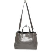 Pre-owned Leather shoulder-bags Burberry Vintage , Gray , Dames