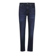 Donkerblauwe Slimmy LuxPerMae Jeans 7 For All Mankind , Blue , Heren
