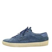 Pre-owned Suede sneakers Yves Saint Laurent Vintage , Blue , Heren