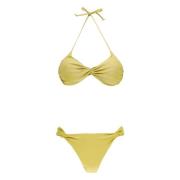Gele Sea Lurex Bikini Top Slip Fisico , Yellow , Dames