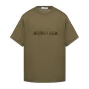 T-shirt met logo Helmut Lang , Green , Heren