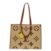 Pre-owned Fabric totes Louis Vuitton Vintage , Beige , Dames