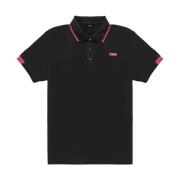 Katoenen poloshirt met logoprint RefrigiWear , Black , Heren