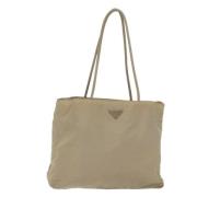 Pre-owned Fabric totes Prada Vintage , Beige , Dames