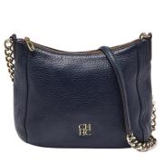 Pre-owned Leather shoulder-bags Carolina Herrera Pre-owned , Blue , Da...