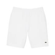 Witte katoenen shorts met krokodilborduursel Lacoste , White , Heren