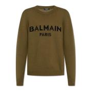 Trui met logo Balmain , Green , Heren