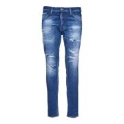 Slim-fit Pin-afore Jeans voor Heren Dsquared2 , Blue , Heren