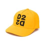 Pet met verstelbare sluiting en logo Dsquared2 , Yellow , Unisex