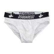 Canadese Logo Slip Dsquared2 , White , Heren