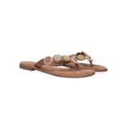 Kralen Cirkel Slippers Lazamani , Beige , Dames