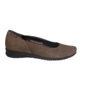 Nubuck Slip-On Ballerina - Taupe Mephisto , Beige , Dames