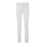 Witte Katoenen Denim Jeans Love Moschino , White , Dames