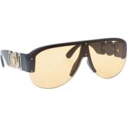 Stijlvolle Zonnebril Zwarte Frame Versace , Black , Unisex