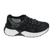Flexibele Walking Sneaker Gabor , Black , Dames