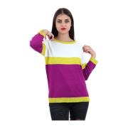 Kleur Blok Jersey Top Marella , Multicolor , Dames