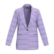 Donna Blazer met All-Over Print Marella , Purple , Dames