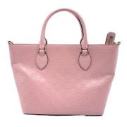 Pre-owned Leather totes Gucci Vintage , Pink , Dames