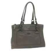 Pre-owned Leather prada-bags Prada Vintage , Gray , Dames