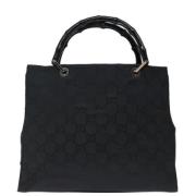 Pre-owned Canvas totes Gucci Vintage , Black , Dames