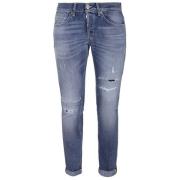 George Denim Jeans met Distressed Details Dondup , Blue , Dames