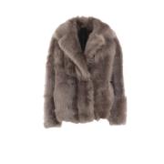 Shearling Coat Grey Blancha , Beige , Dames