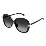 Zwart/Grijs Getinte Zonnebril Chloé , Black , Dames