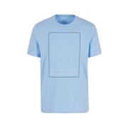 Biologisch Katoenen Bedrukt T-shirt Armani Exchange , Blue , Heren