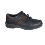 Ergonomische Brede Veterschoenen - Zwart Mephisto , Black , Heren