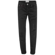 Zwarte Distressed Jeans - Nieuwe Collectie One Teaspoon , Black , Dame...