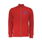 Katoenen Zip-Up Sweatshirt met Geborduurd Logo La Martina , Red , Here...