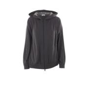 Donkergrijze Hoodie Brunello Cucinelli , Gray , Dames