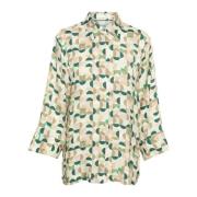 Groene Geometrische Blouse InWear , Multicolor , Dames