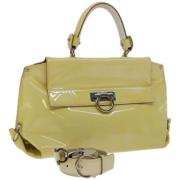 Pre-owned Leather handbags Salvatore Ferragamo Pre-owned , Yellow , Da...