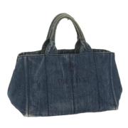 Pre-owned Canvas prada-bags Prada Vintage , Blue , Dames