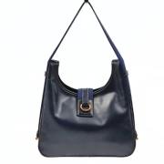 Pre-owned Leather shoulder-bags Hermès Vintage , Blue , Dames